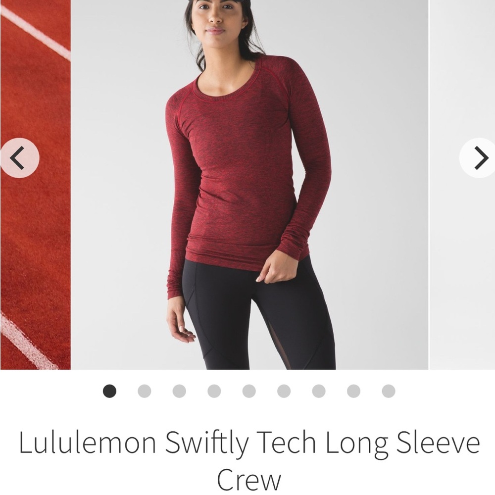 lululemon Swiftly Tech Long Sleeve Crew Size 8